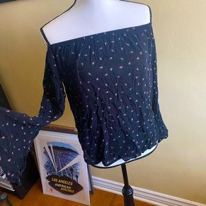 Black floral top